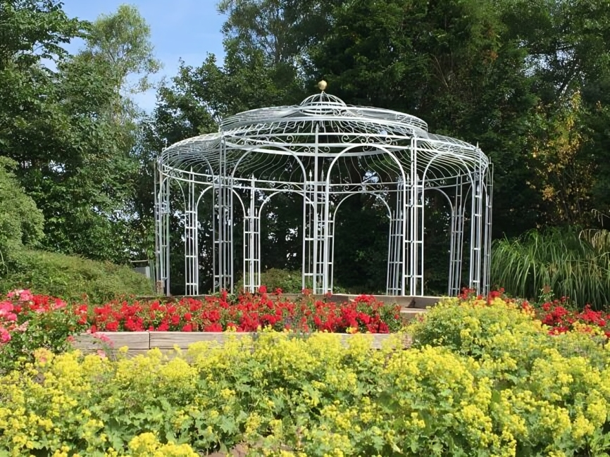 Metallpavillon Holland550 Verzinkt Rund Gartenlaube 600x450